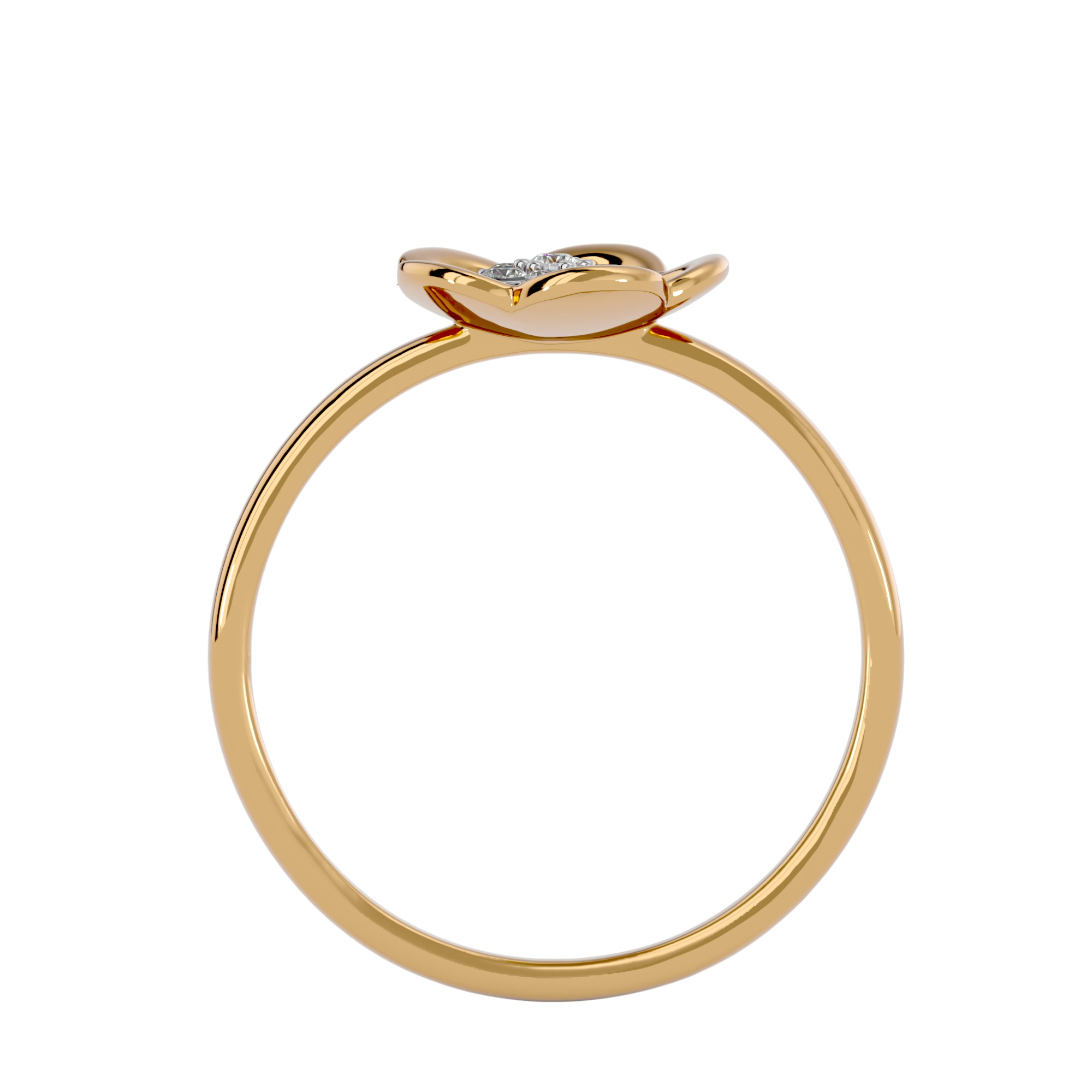 Light Minimalist Diamond Ring Earrings Pendant Set 3D print model_24