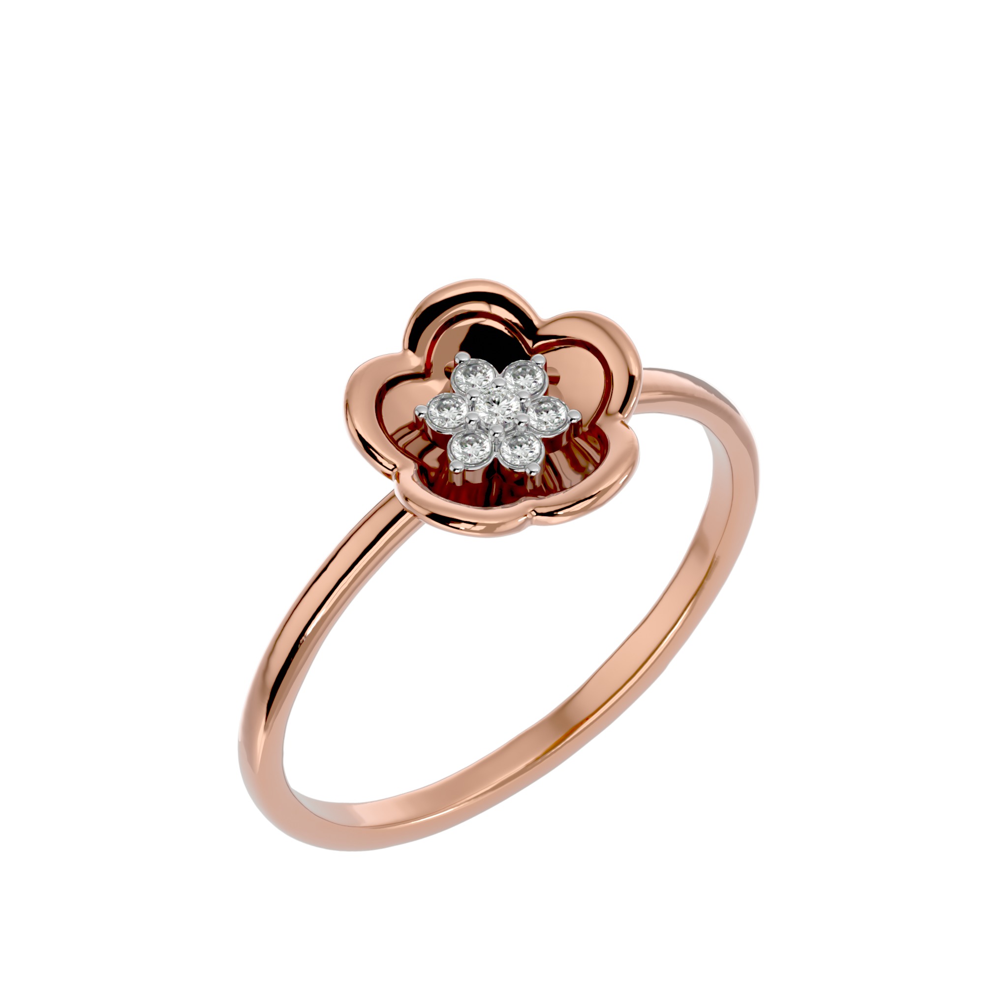 Light Minimalist Diamond Ring Earrings Pendant Set 3D print model_14