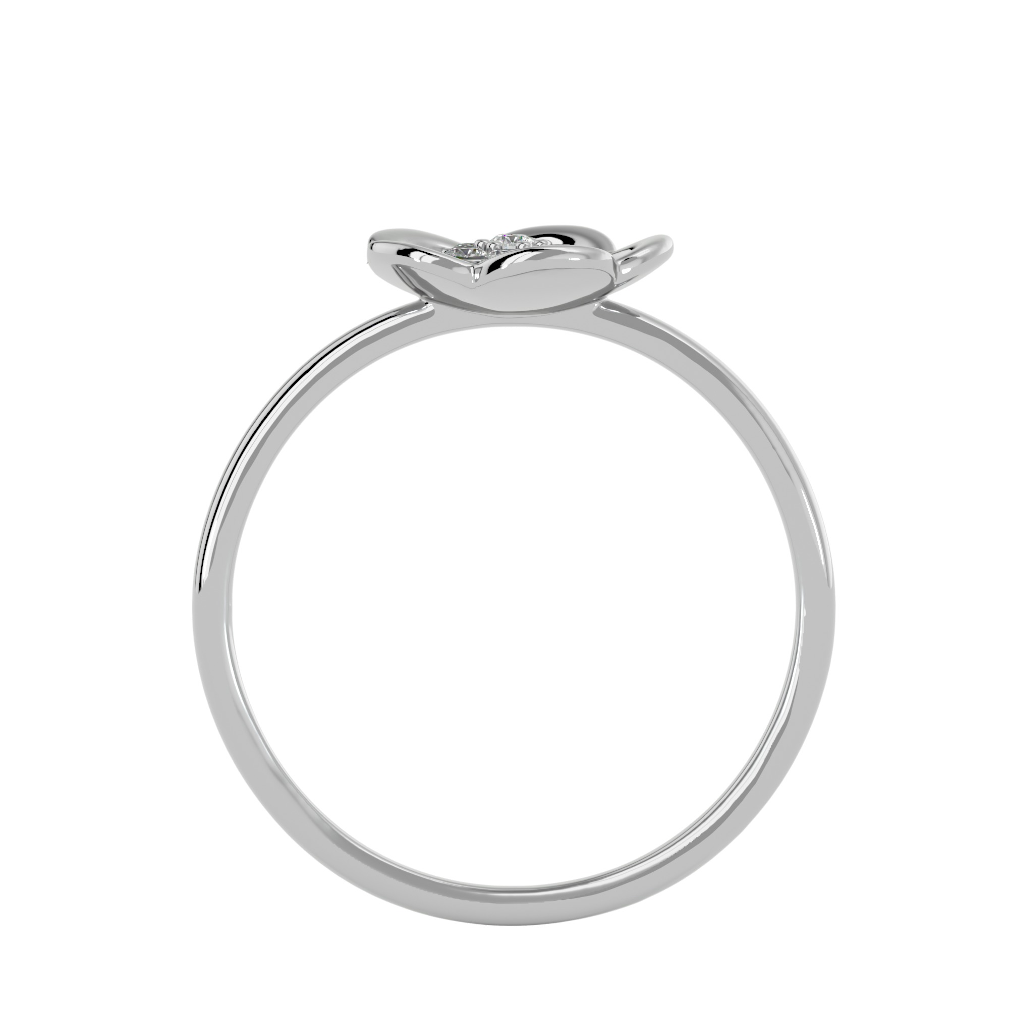 Light Minimalist Diamond Ring Earrings Pendant Set 3D print model_21