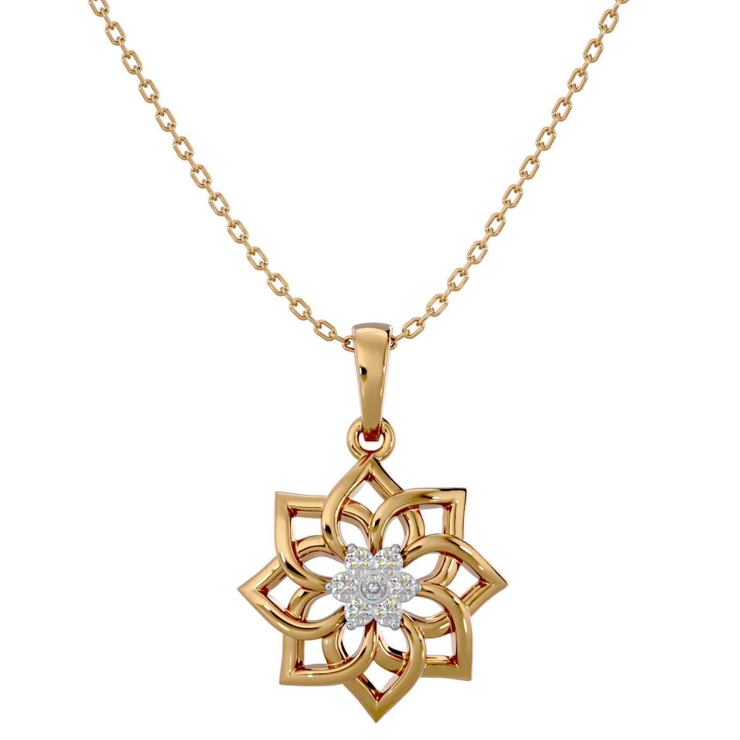 Light Minimalist Diamond Ring Earrings Pendant Set 3D print model_17