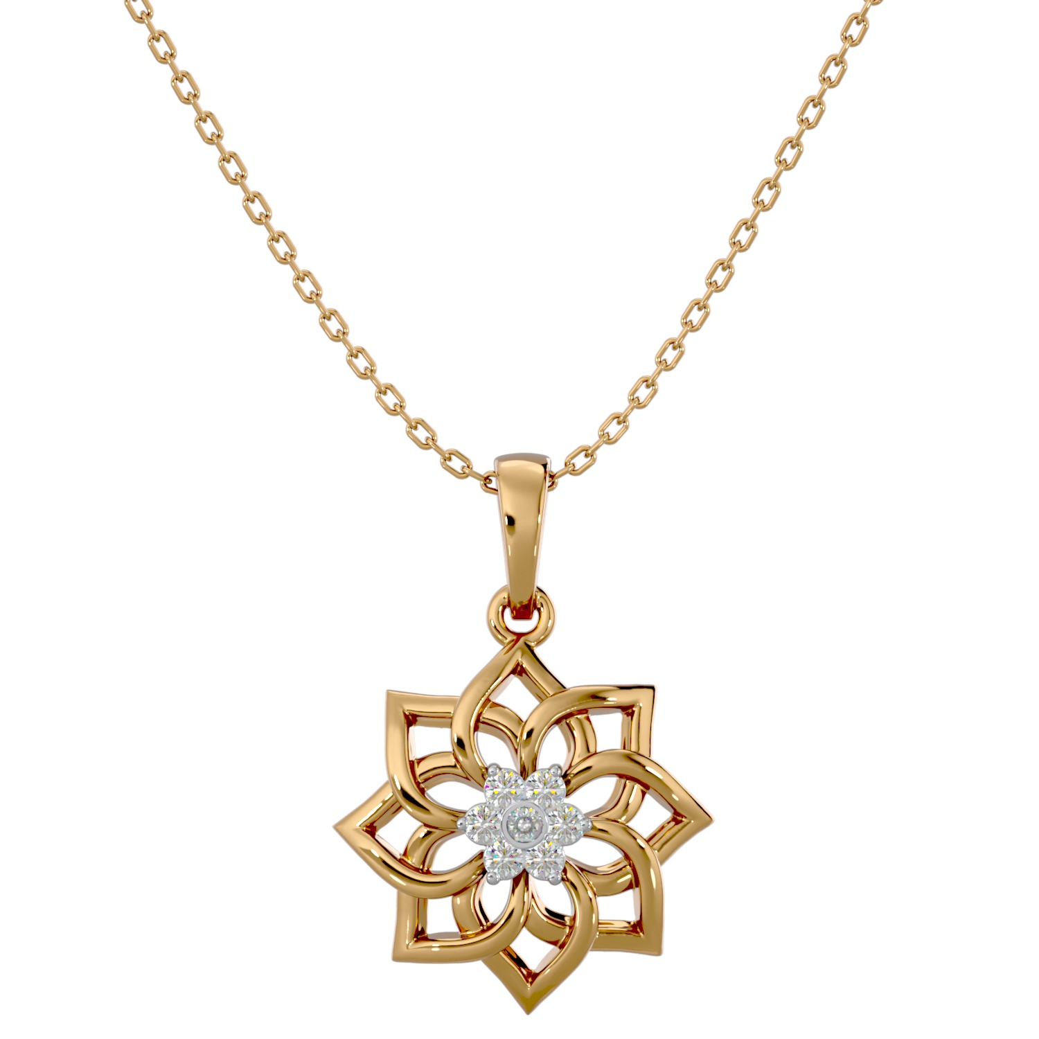 Light Minimalist Diamond Ring Earrings Pendant Set 3D print model_6