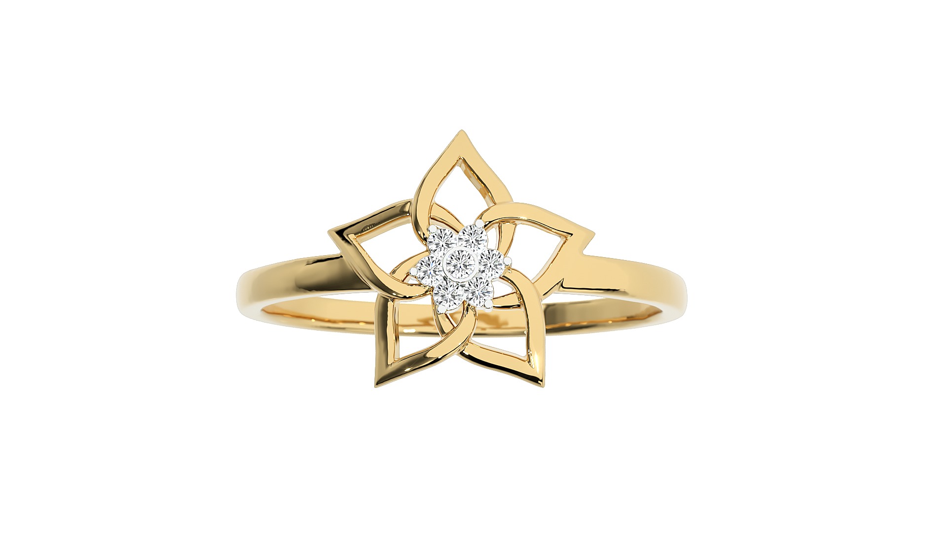 Light Minimalist Diamond Ring Earrings Pendant Set 3D print model_38