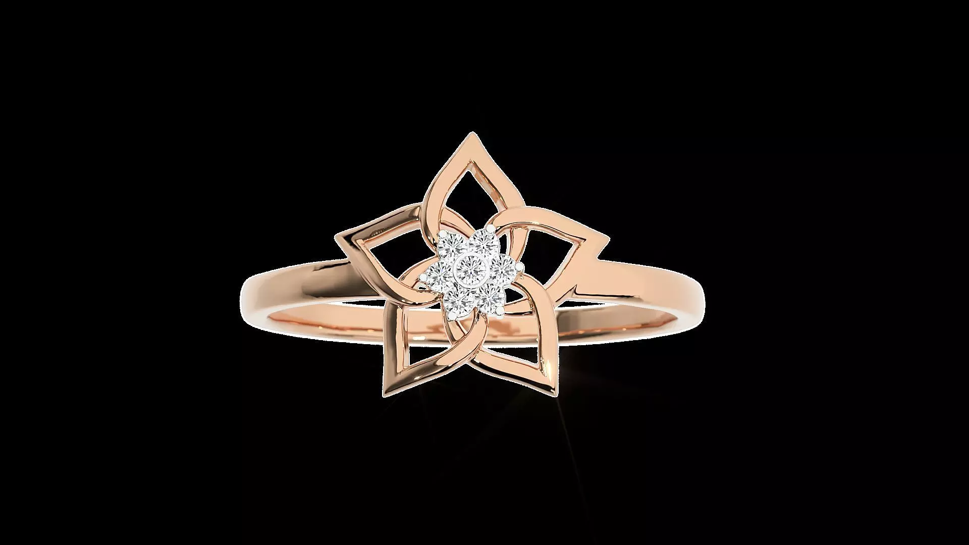 Light Minimalist Diamond Ring Earrings Pendant Set 3D print model_0