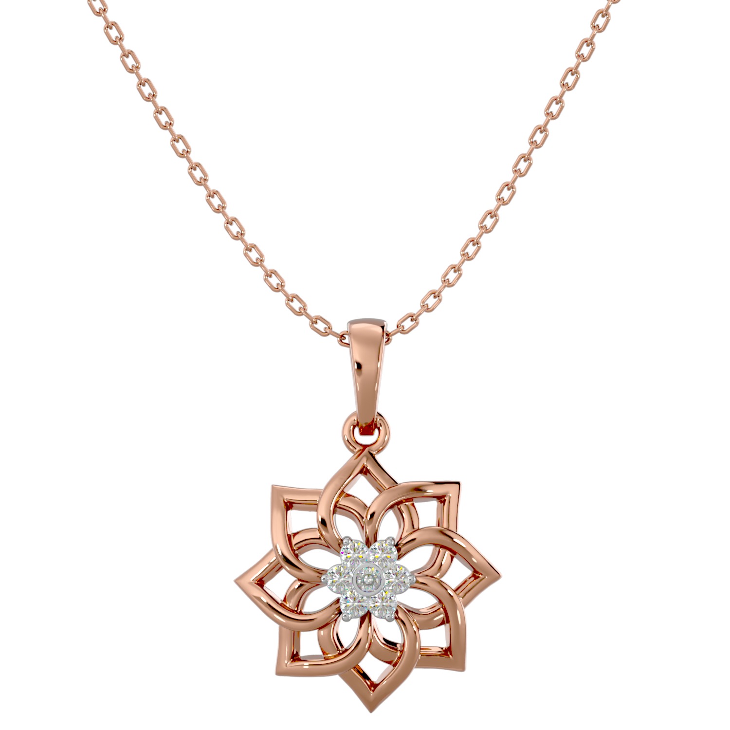 Light Minimalist Diamond Ring Earrings Pendant Set 3D print model_2