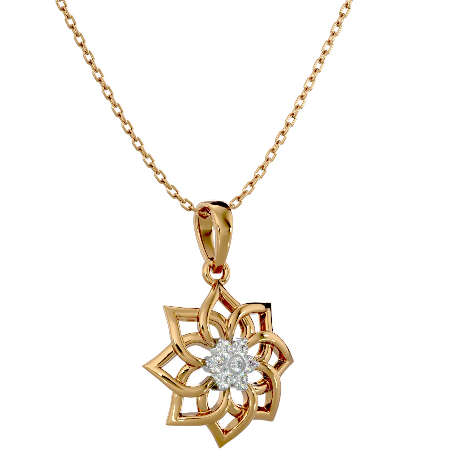 Light Minimalist Diamond Ring Earrings Pendant Set 3D print model_28