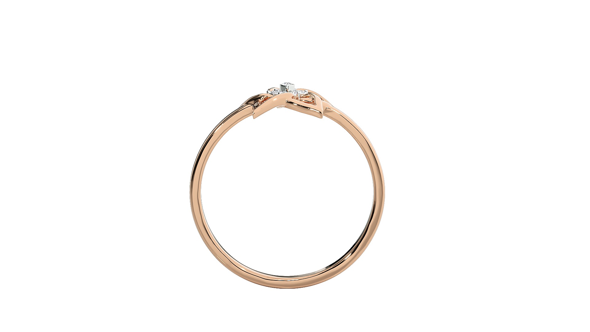 Light Minimalist Diamond Ring Earrings Pendant Set 3D print model_20