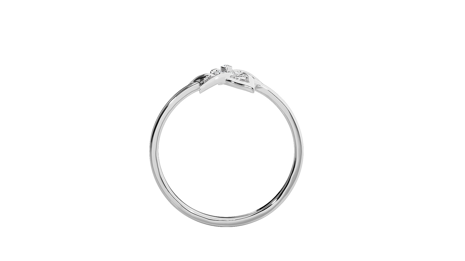 Light Minimalist Diamond Ring Earrings Pendant Set 3D print model_32