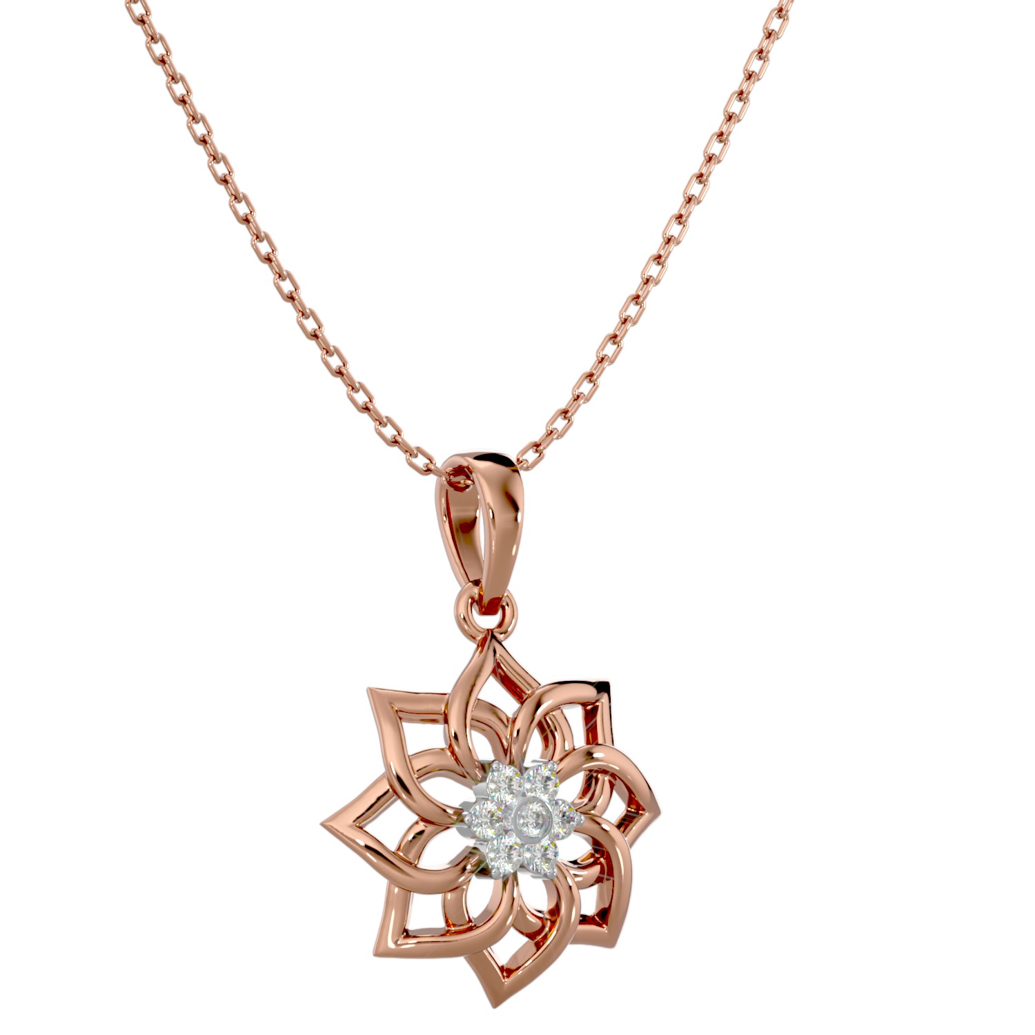 Light Minimalist Diamond Ring Earrings Pendant Set 3D print model_31