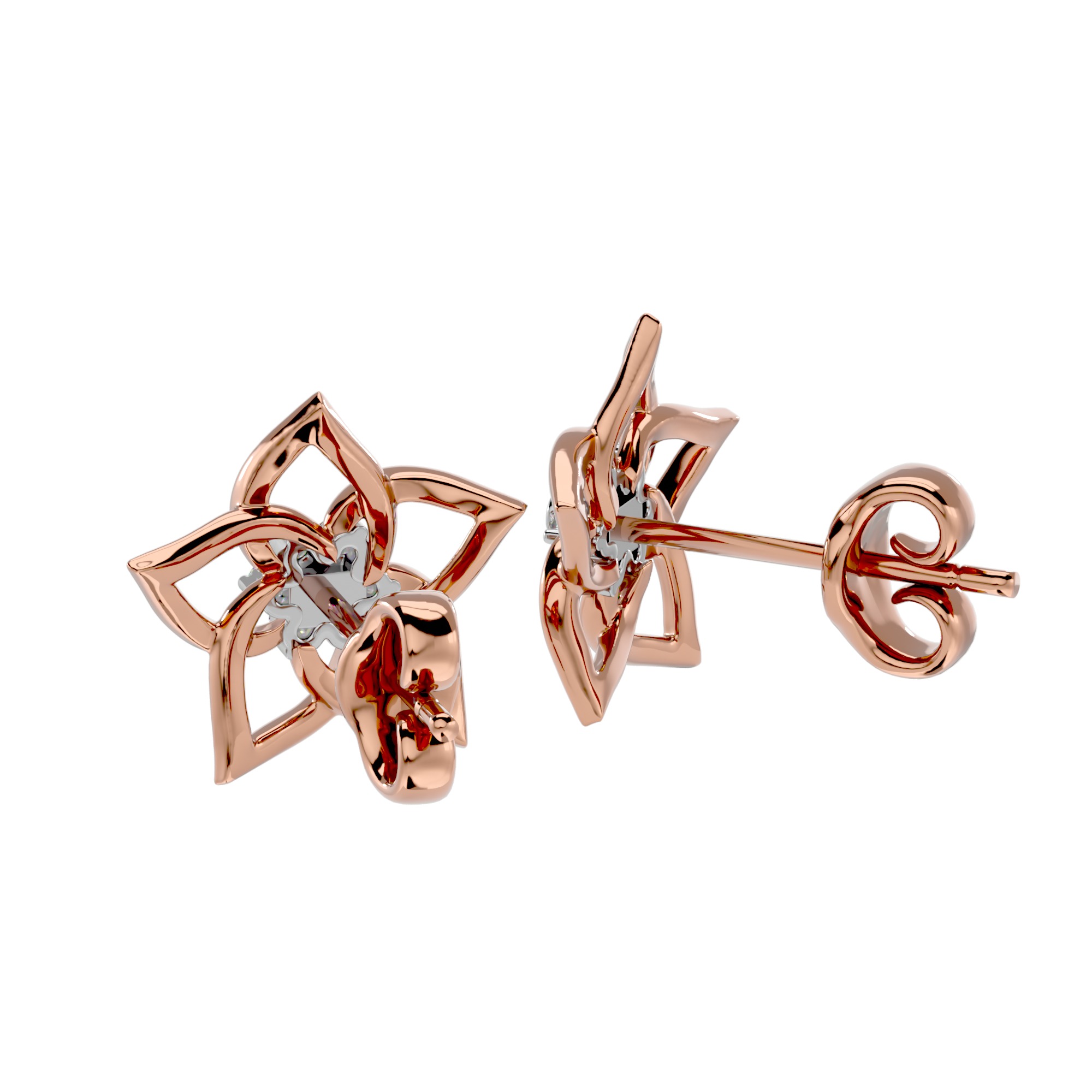 Light Minimalist Diamond Ring Earrings Pendant Set 3D print model_16