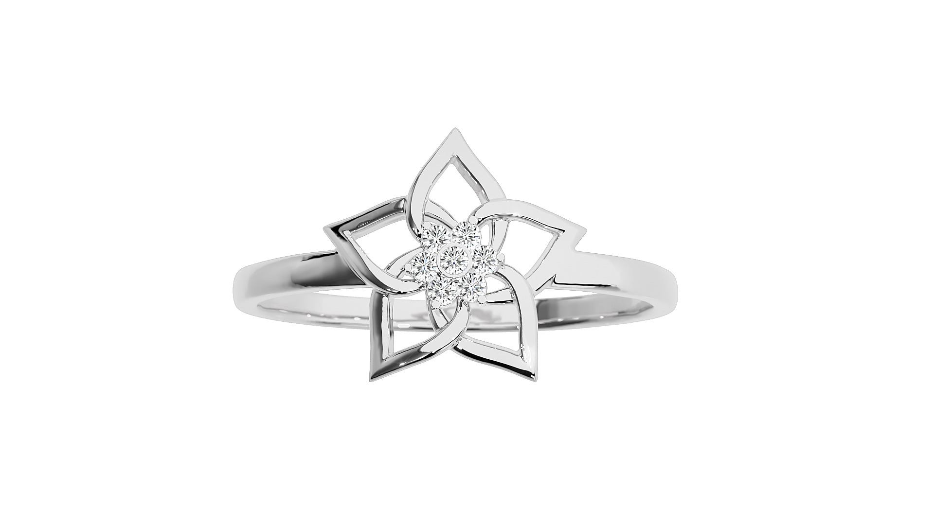 Light Minimalist Diamond Ring Earrings Pendant Set 3D print model_26