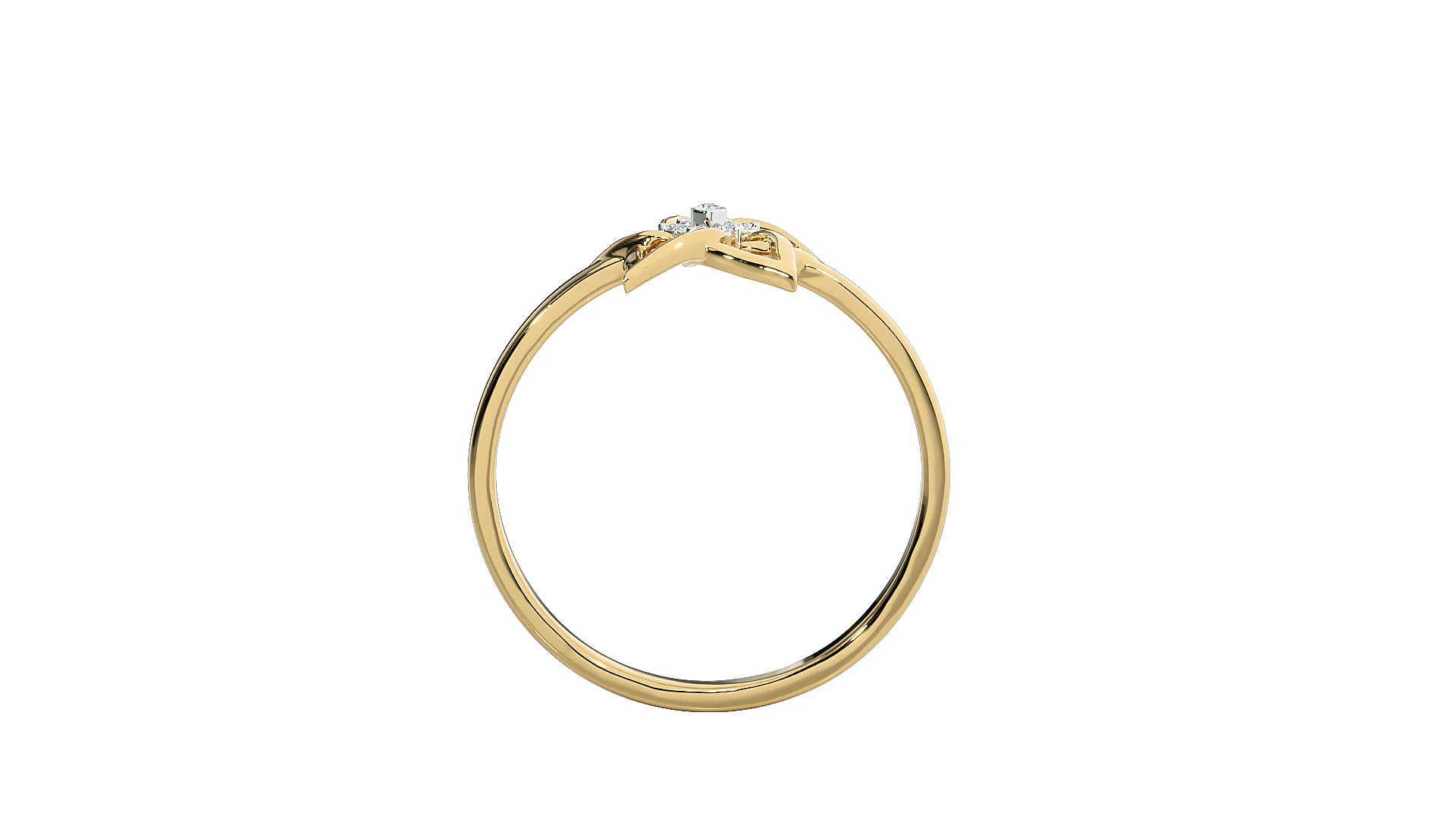 Light Minimalist Diamond Ring Earrings Pendant Set 3D print model_12