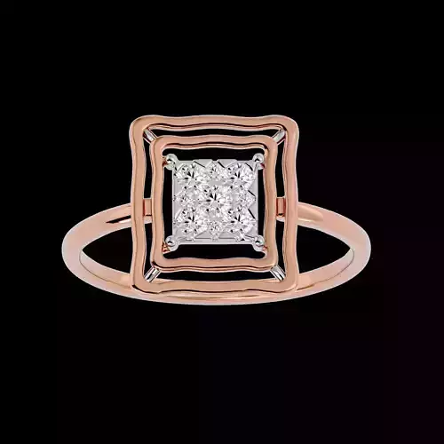 Light Minimalist Diamond Ring Earrings Pendant Set