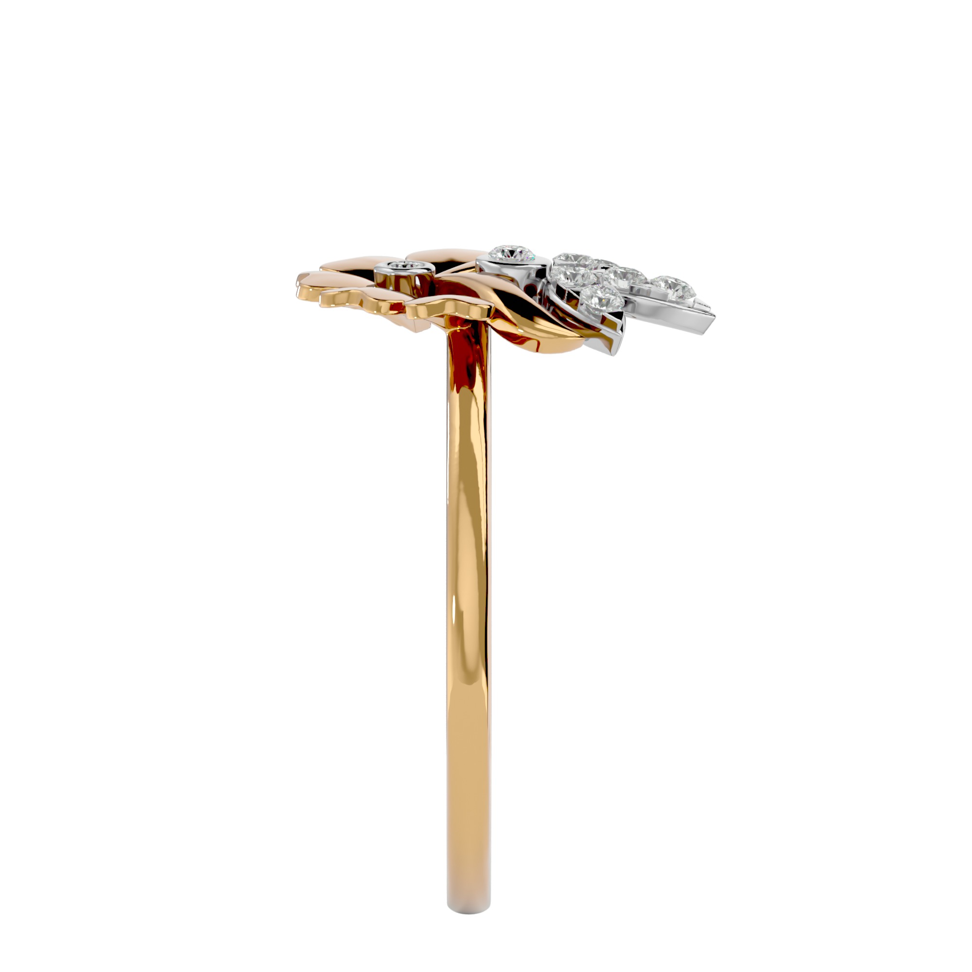 Light Minimalist Diamond Ring Earrings Pendant Set 3D print model_31