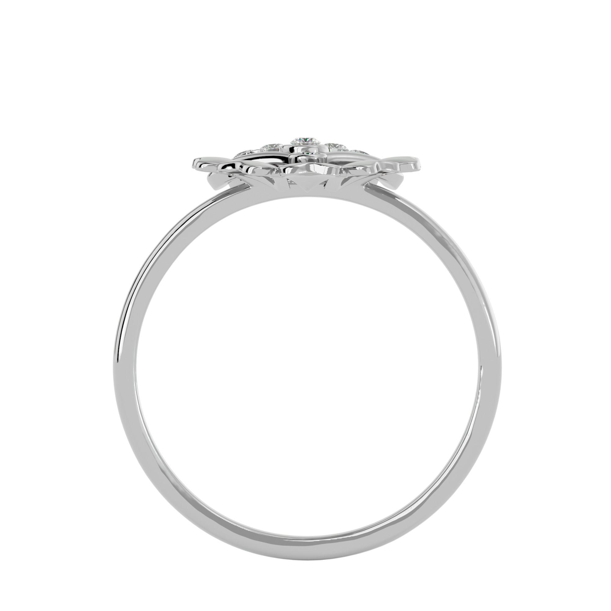 Light Minimalist Diamond Ring Earrings Pendant Set 3D print model_22