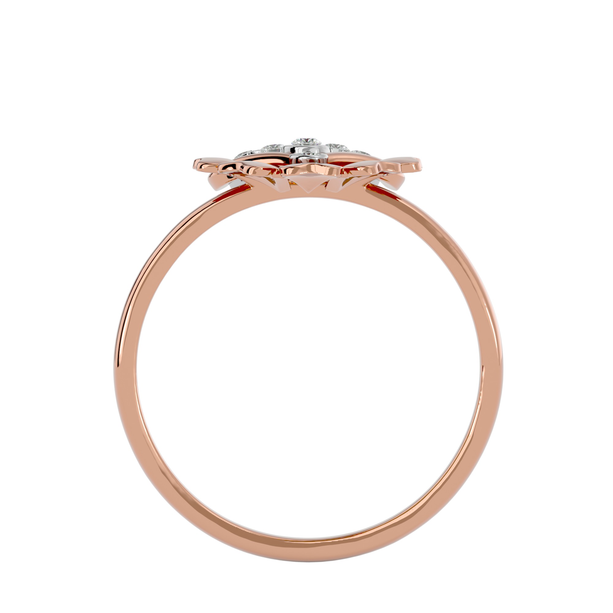 Light Minimalist Diamond Ring Earrings Pendant Set 3D print model_26