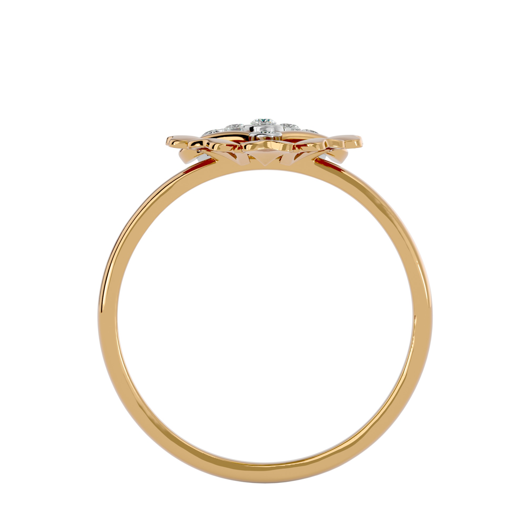 Light Minimalist Diamond Ring Earrings Pendant Set 3D print model_25