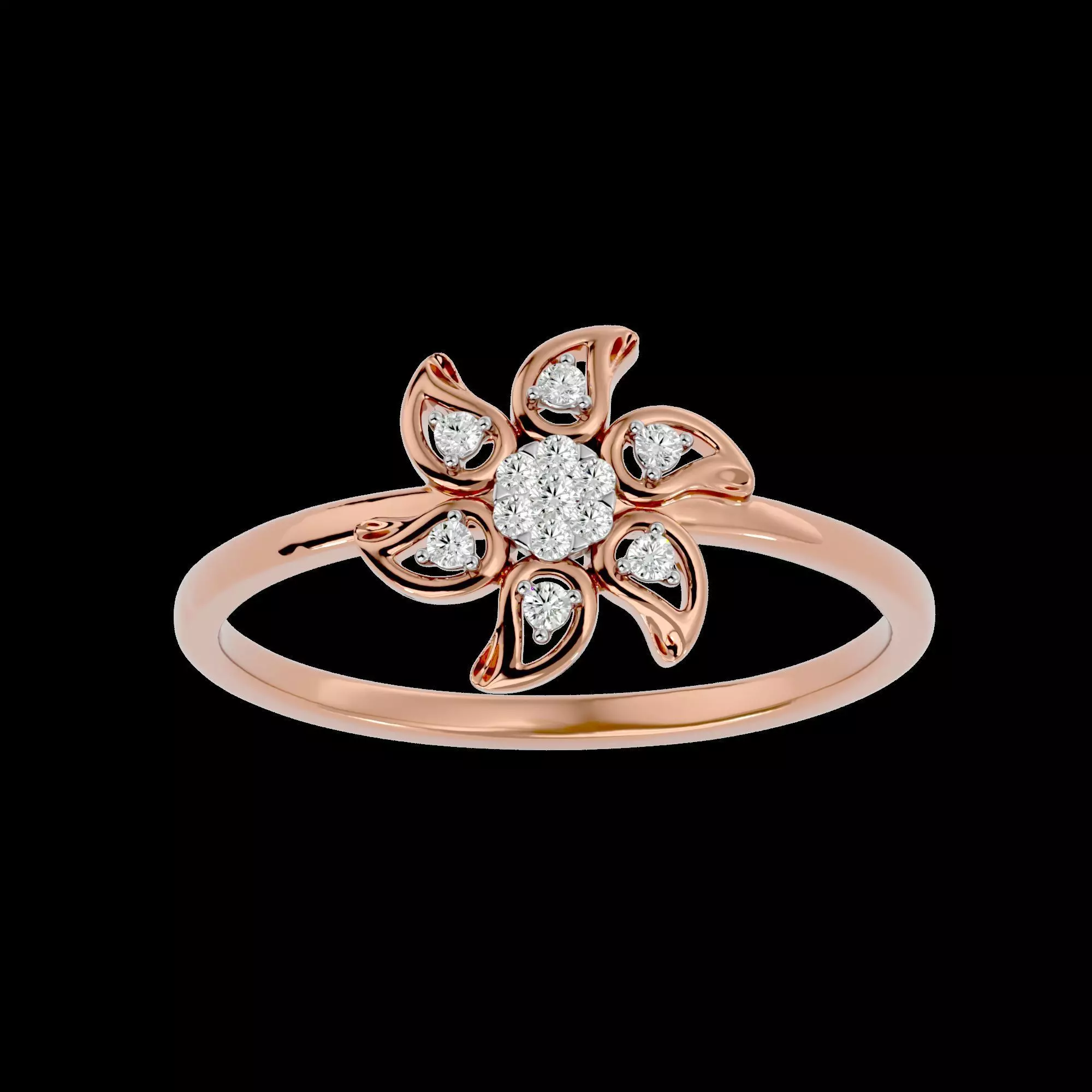 Light Minimalist Diamond Ring Earrings Pendant Set 3D print model_0