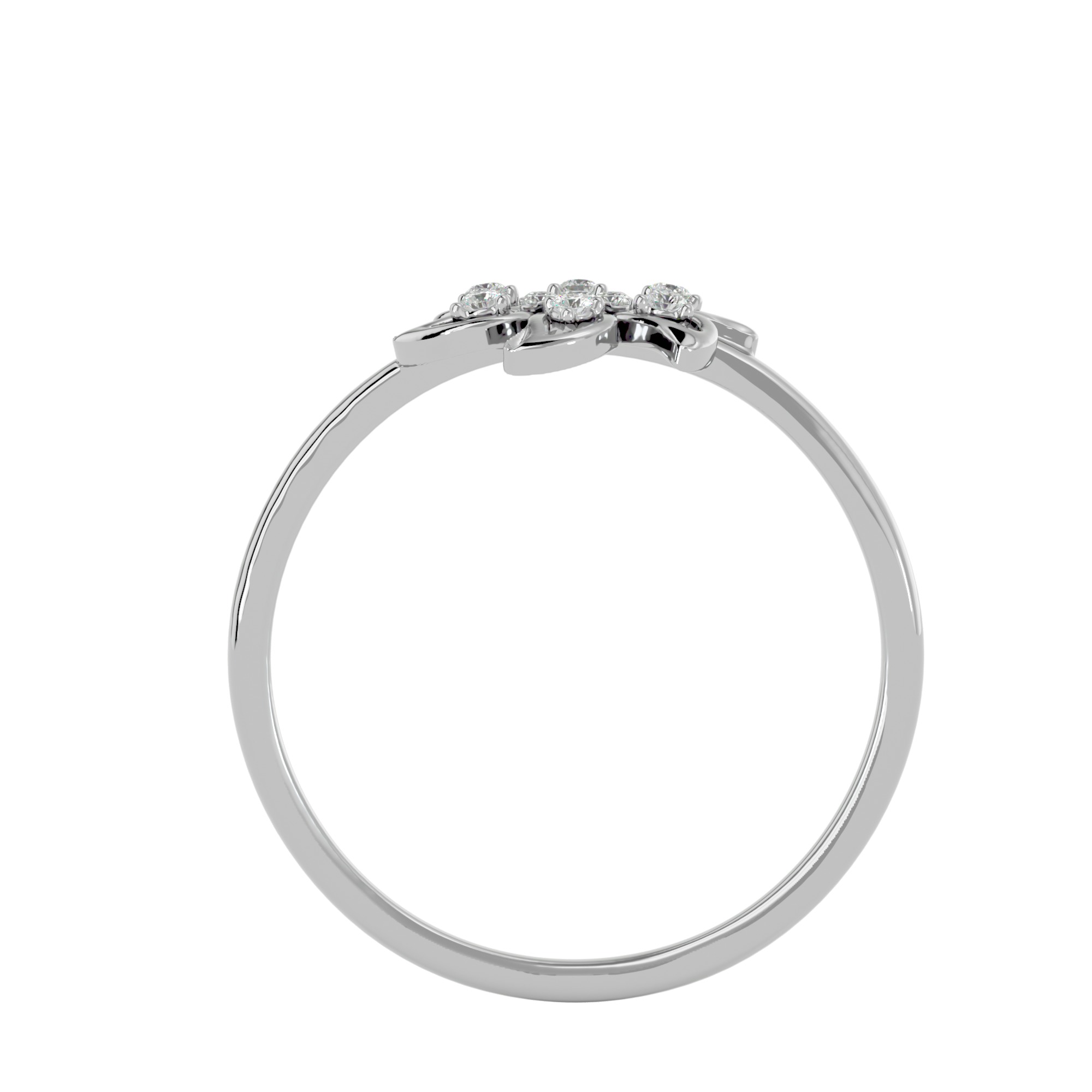 Light Minimalist Diamond Ring Earrings Pendant Set 3D print model_30