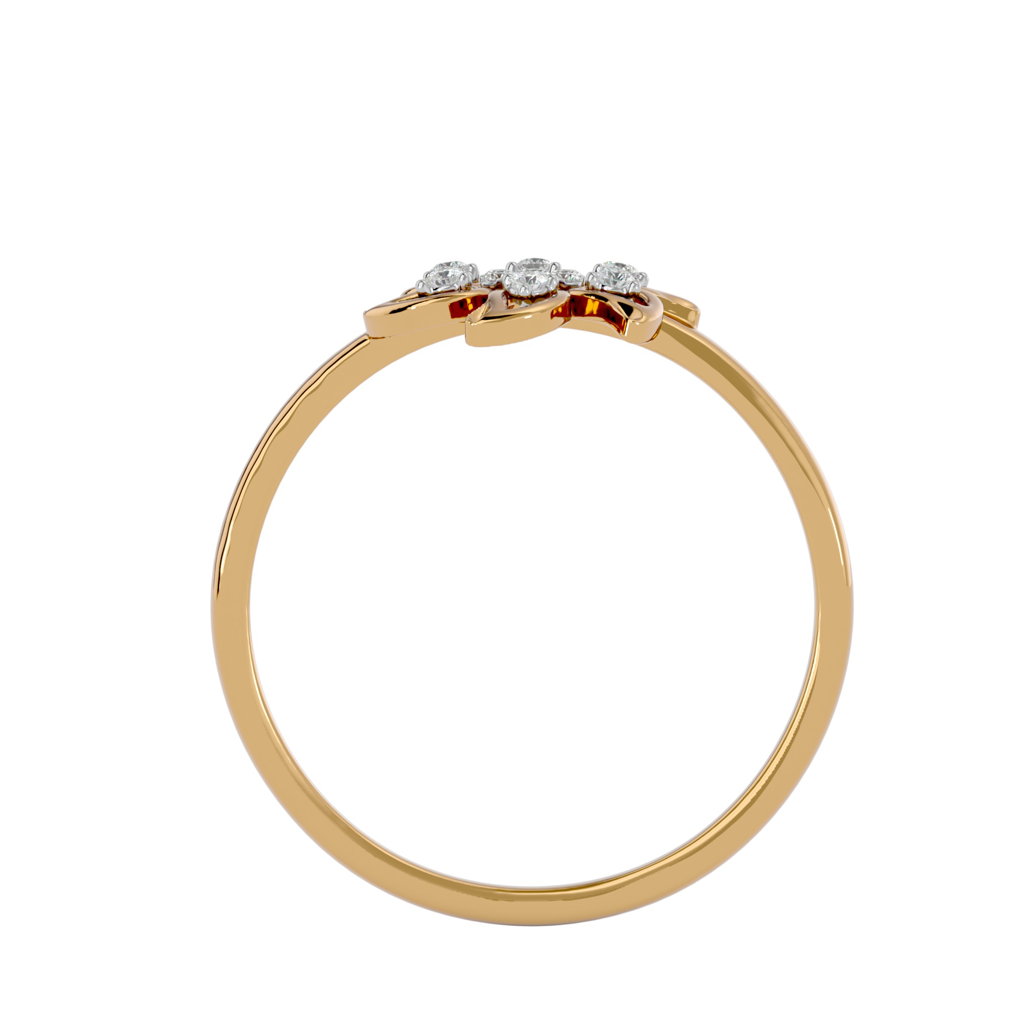 Light Minimalist Diamond Ring Earrings Pendant Set 3D print model_33