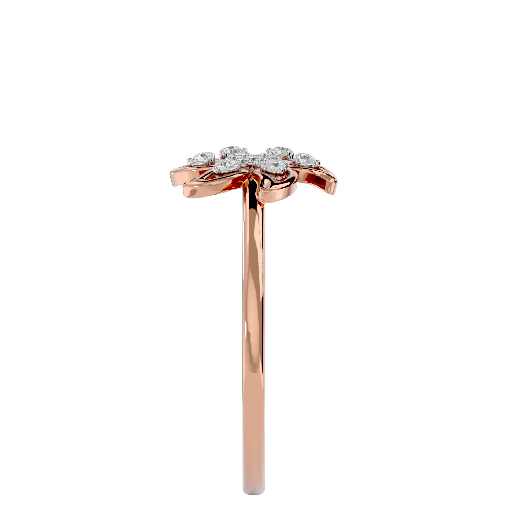 Light Minimalist Diamond Ring Earrings Pendant Set 3D print model_42