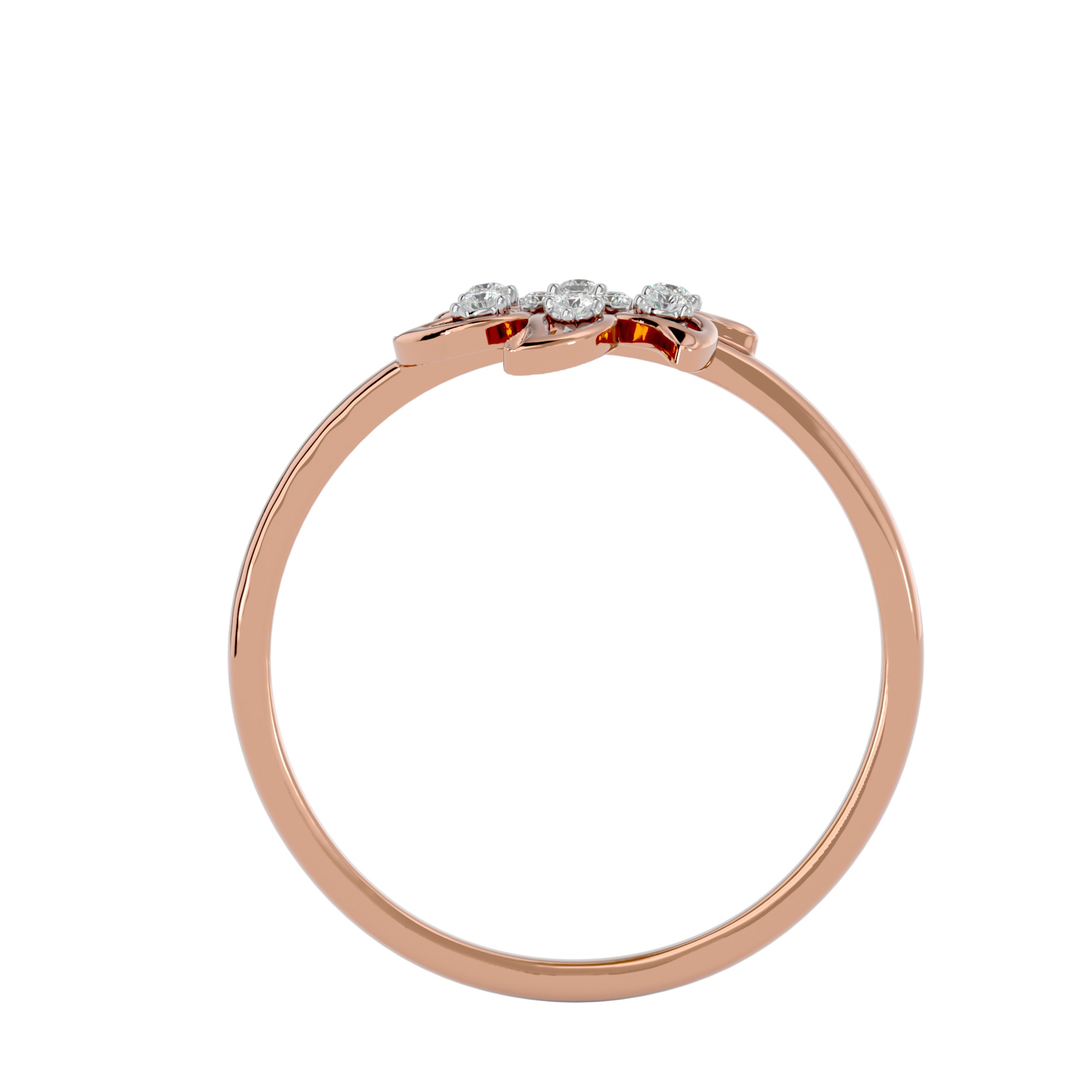 Light Minimalist Diamond Ring Earrings Pendant Set 3D print model_36