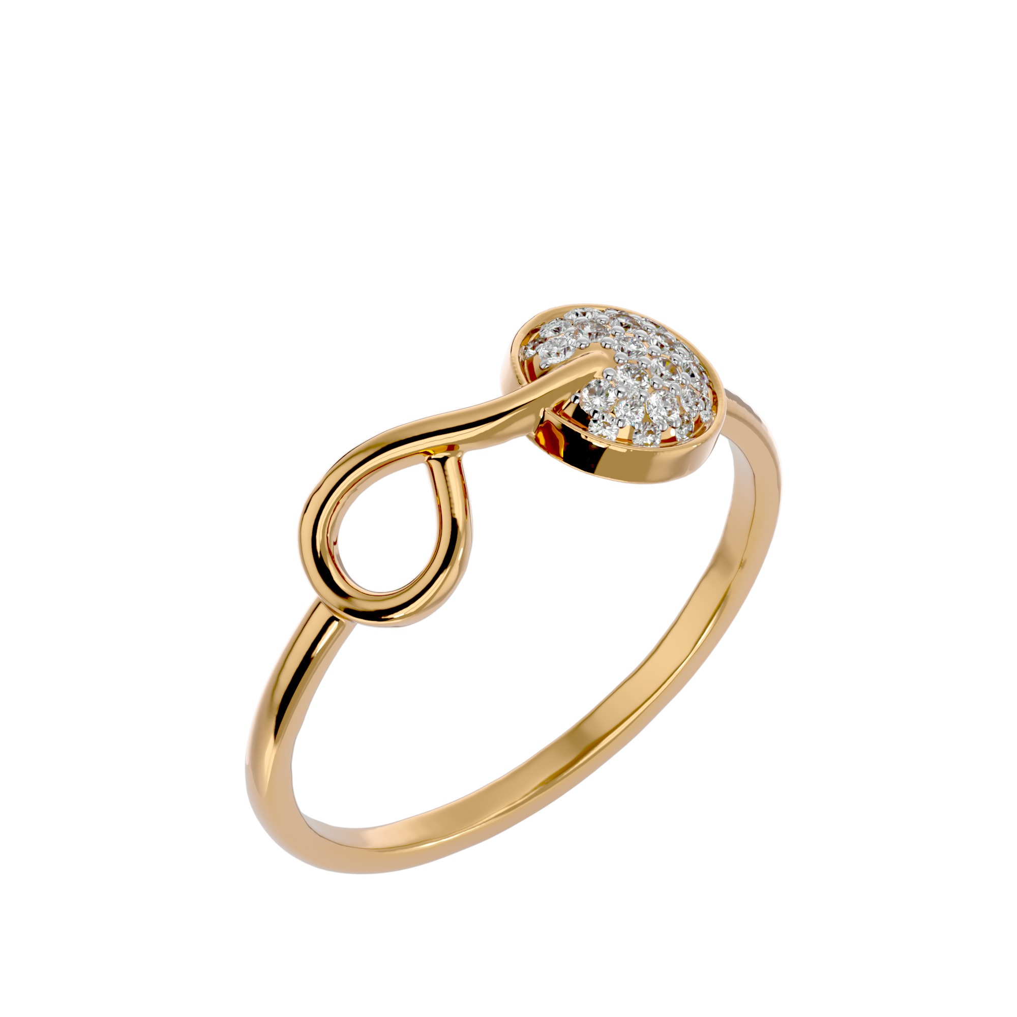 Light Minimalist Diamond Ring Earrings Pendant Set 3D print model_12