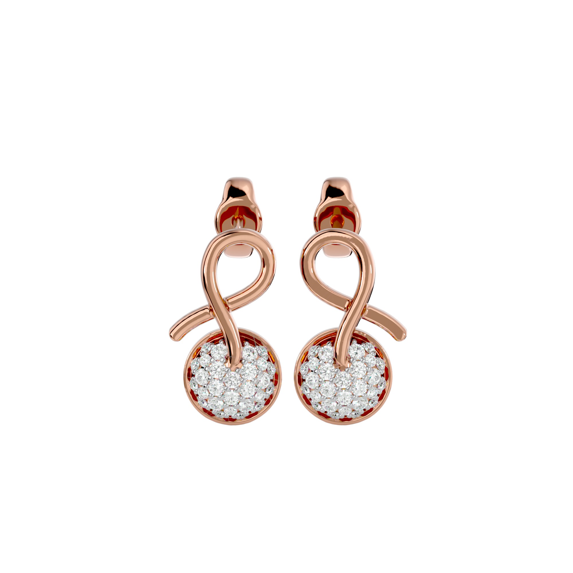 Light Minimalist Diamond Ring Earrings Pendant Set 3D print model_1