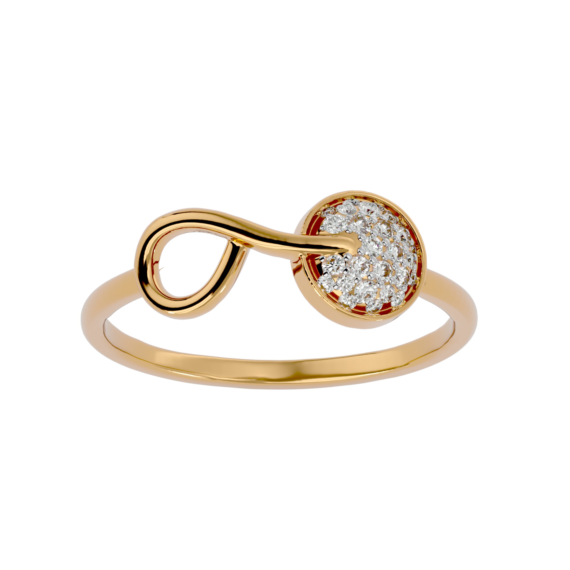 Light Minimalist Diamond Ring Earrings Pendant Set 3D print model_6