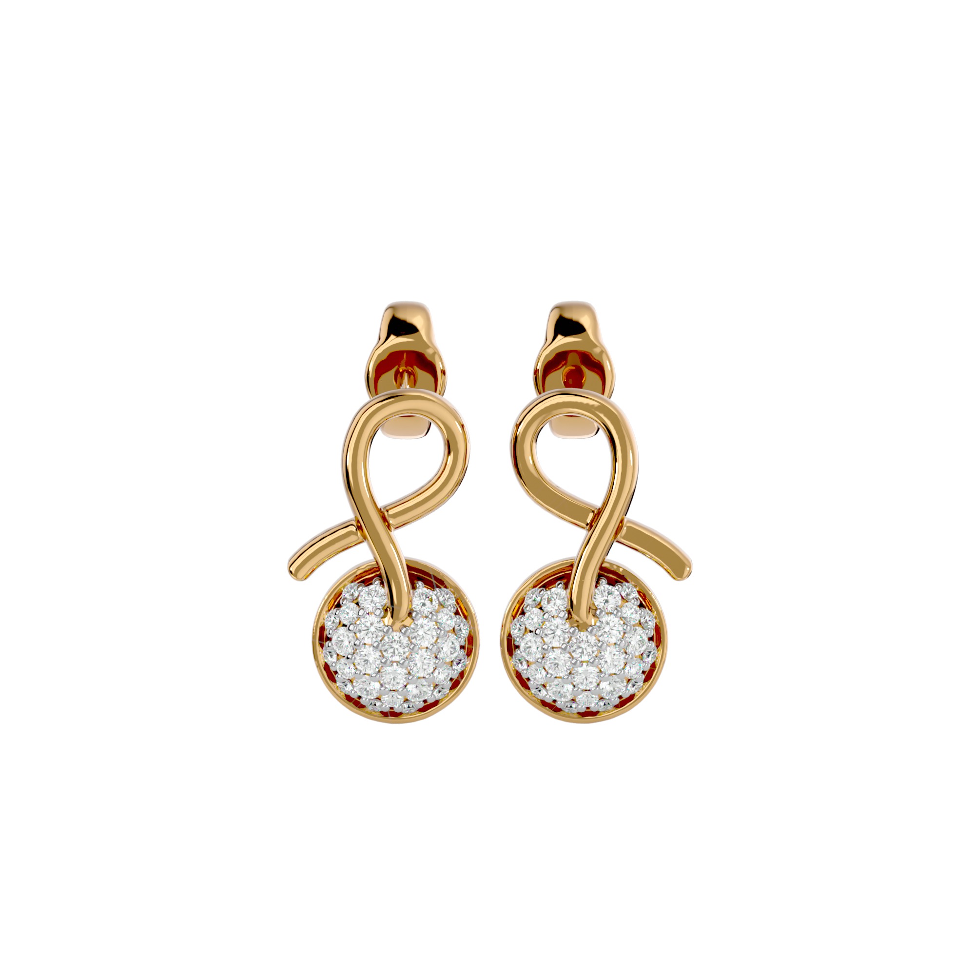 Light Minimalist Diamond Ring Earrings Pendant Set 3D print model_10