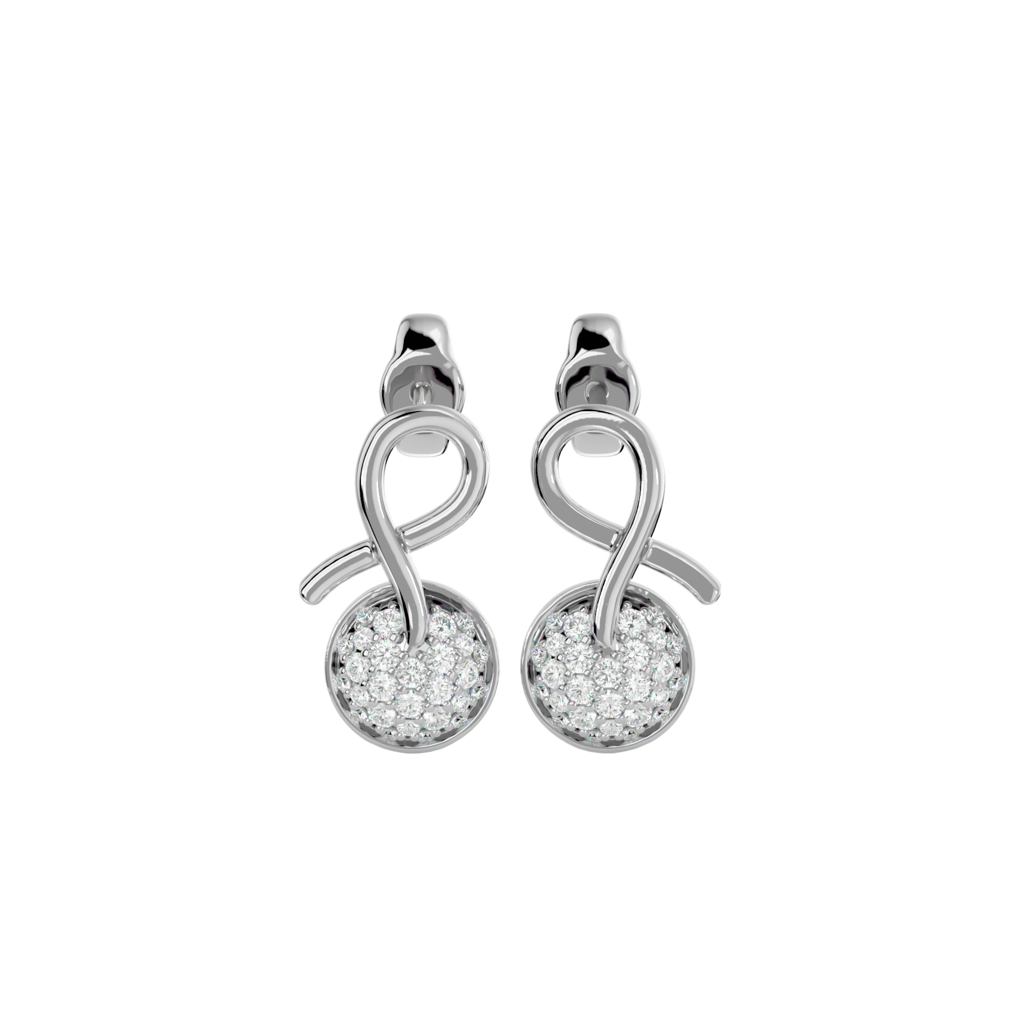 Light Minimalist Diamond Ring Earrings Pendant Set 3D print model_7