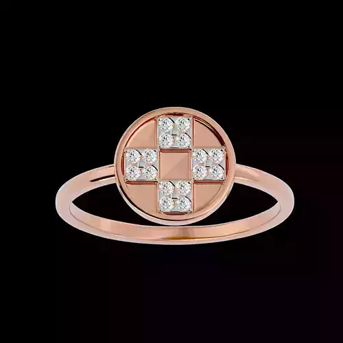 Light Minimalist Diamond Ring Earrings Pendant Set