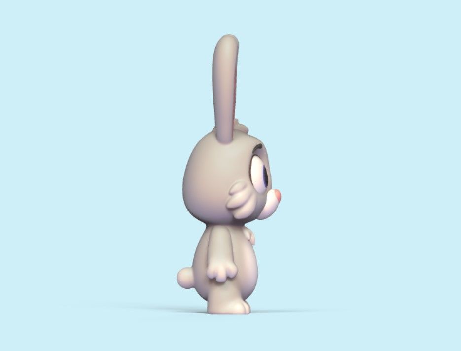 Little Cartoon Bunny 3D print model_3