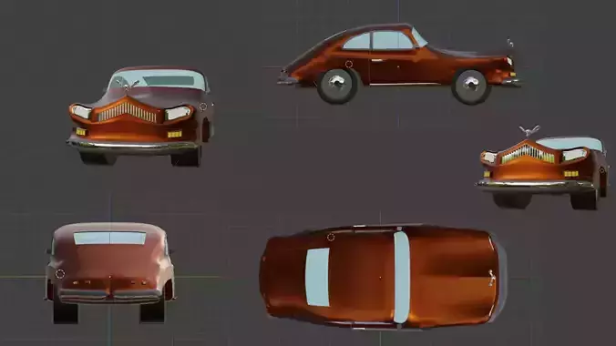 Retroistic russian car Slalov AM-7 inspired by GAZ M-21 Volga