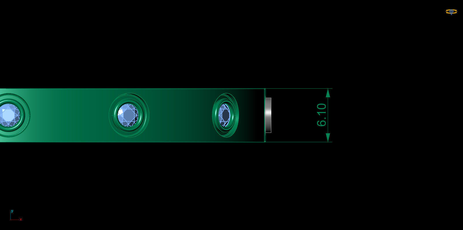 Love Bracelet 16 Size Full Gem 3D print model_4