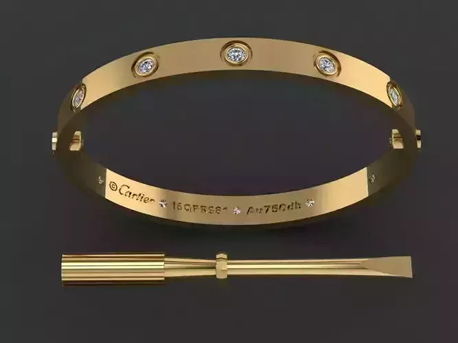 Love Bracelet 16 Size Full Gem