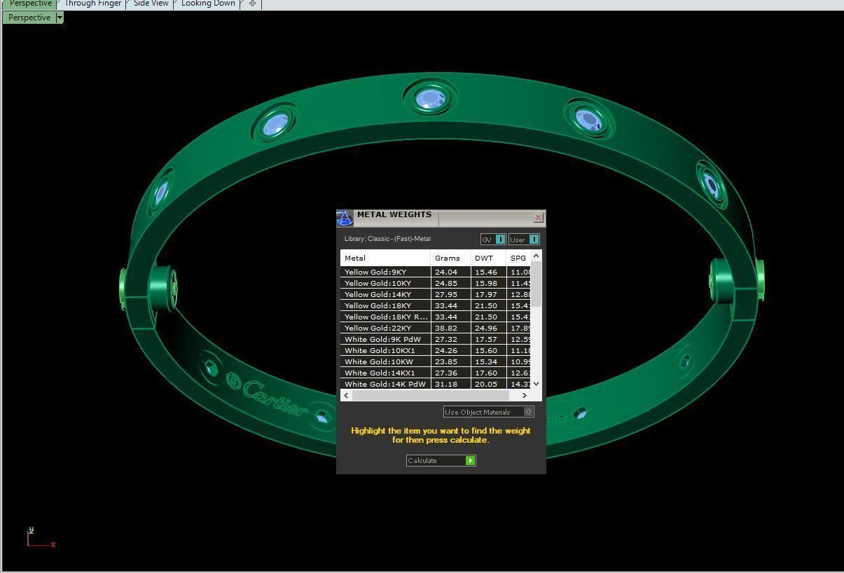 Love Bracelet 16 Size Full Gem 3D print model_7