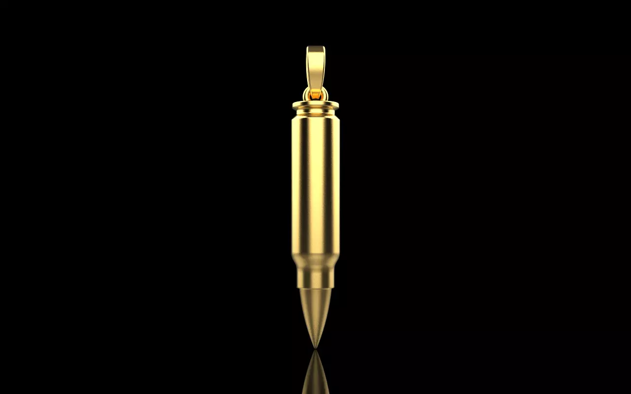 Bullet pendant empty inside model 945 3D print model_0