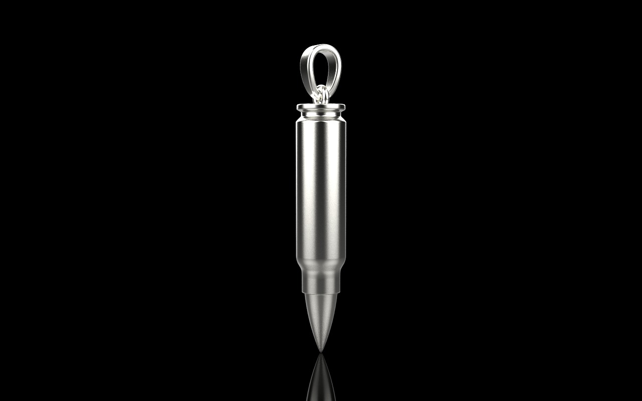 Bullet pendant empty inside model 945 3D print model_1