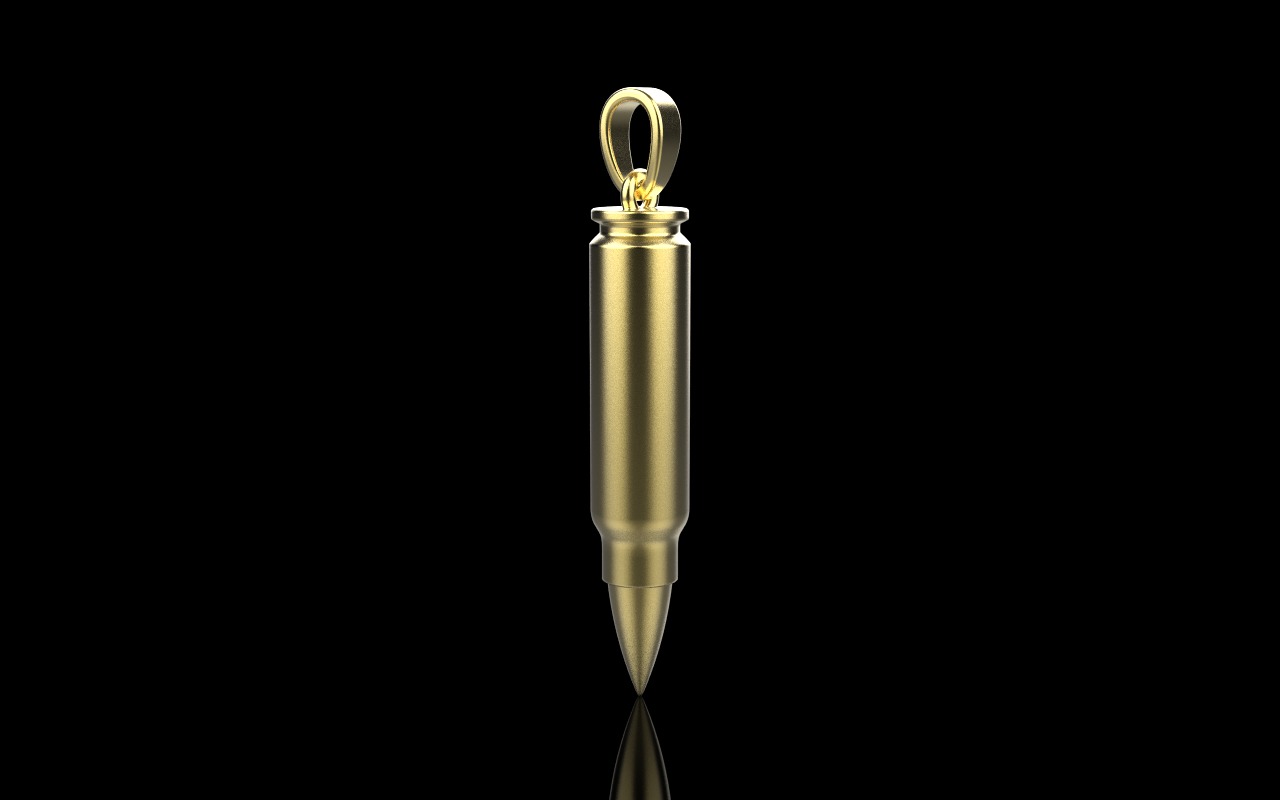 Bullet pendant empty inside model 945 3D print model_19