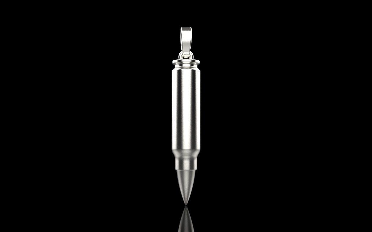 Bullet pendant empty inside model 945 3D print model_16