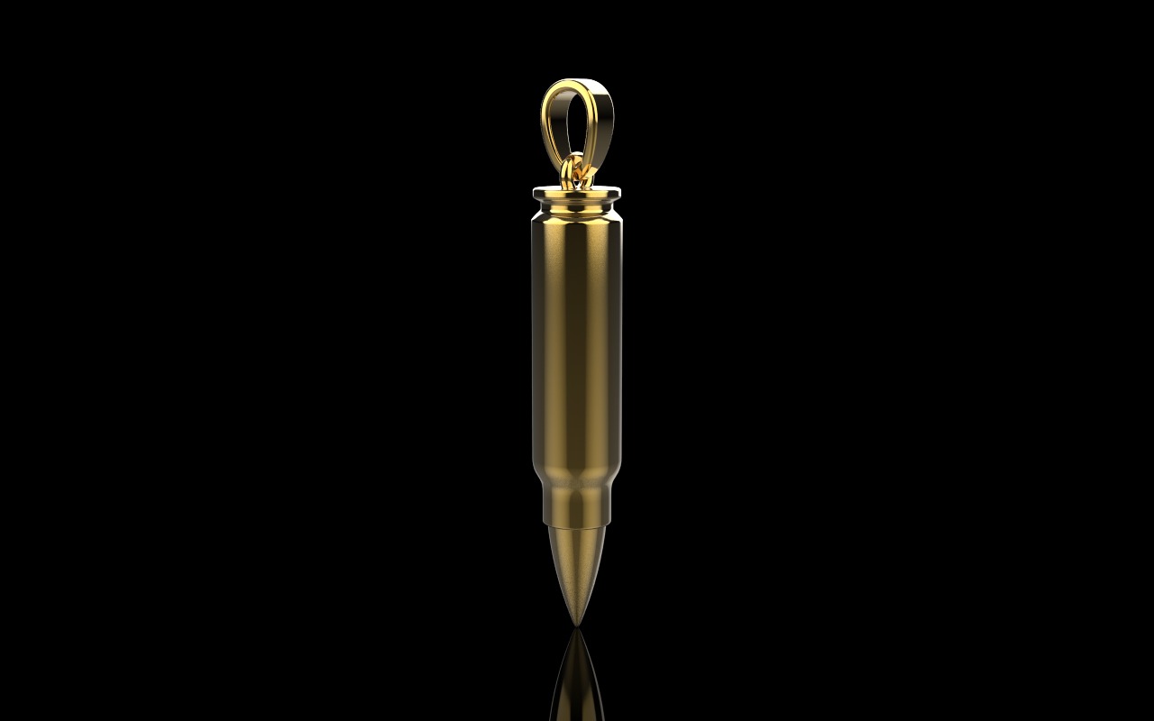 Bullet pendant empty inside model 945 3D print model_24