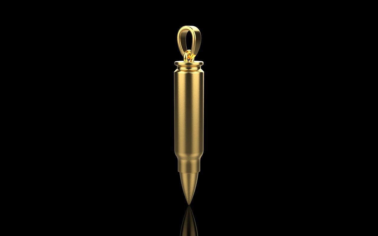 Bullet pendant empty inside model 945 3D print model_18