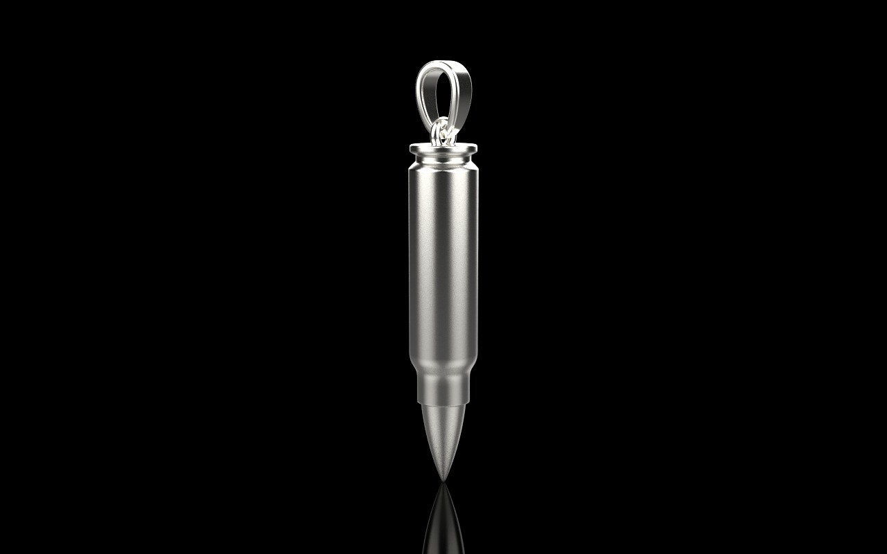 Bullet pendant empty inside model 945 3D print model_23