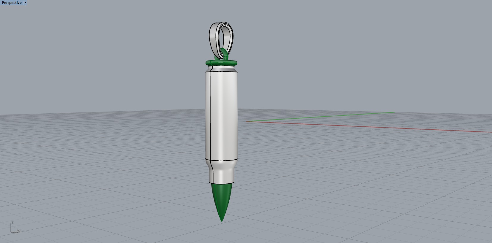 Bullet pendant empty inside model 945 3D print model_10