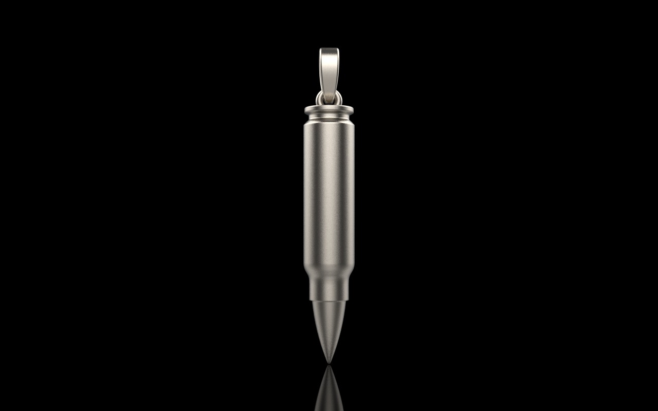 Bullet pendant empty inside model 945 3D print model_13