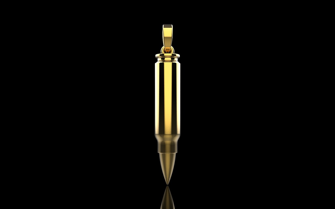 Bullet pendant empty inside model 945 3D print model_17