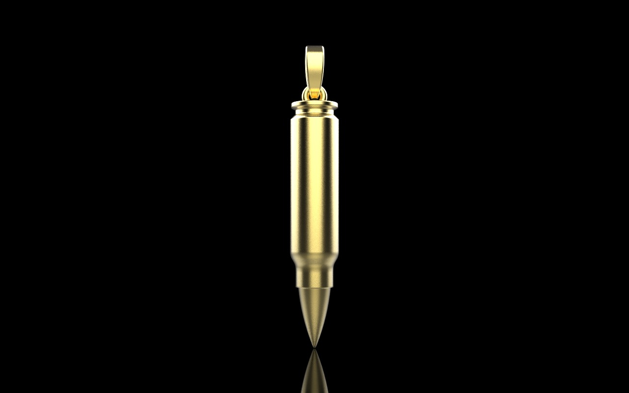 Bullet pendant empty inside model 945 3D print model_12