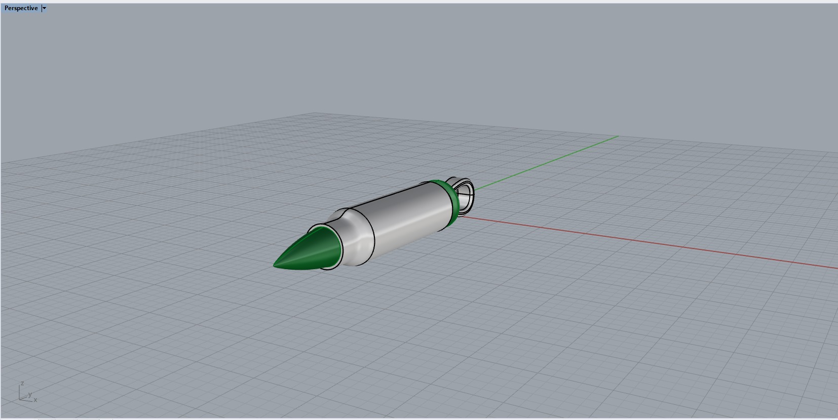Bullet pendant empty inside model 945 3D print model_9