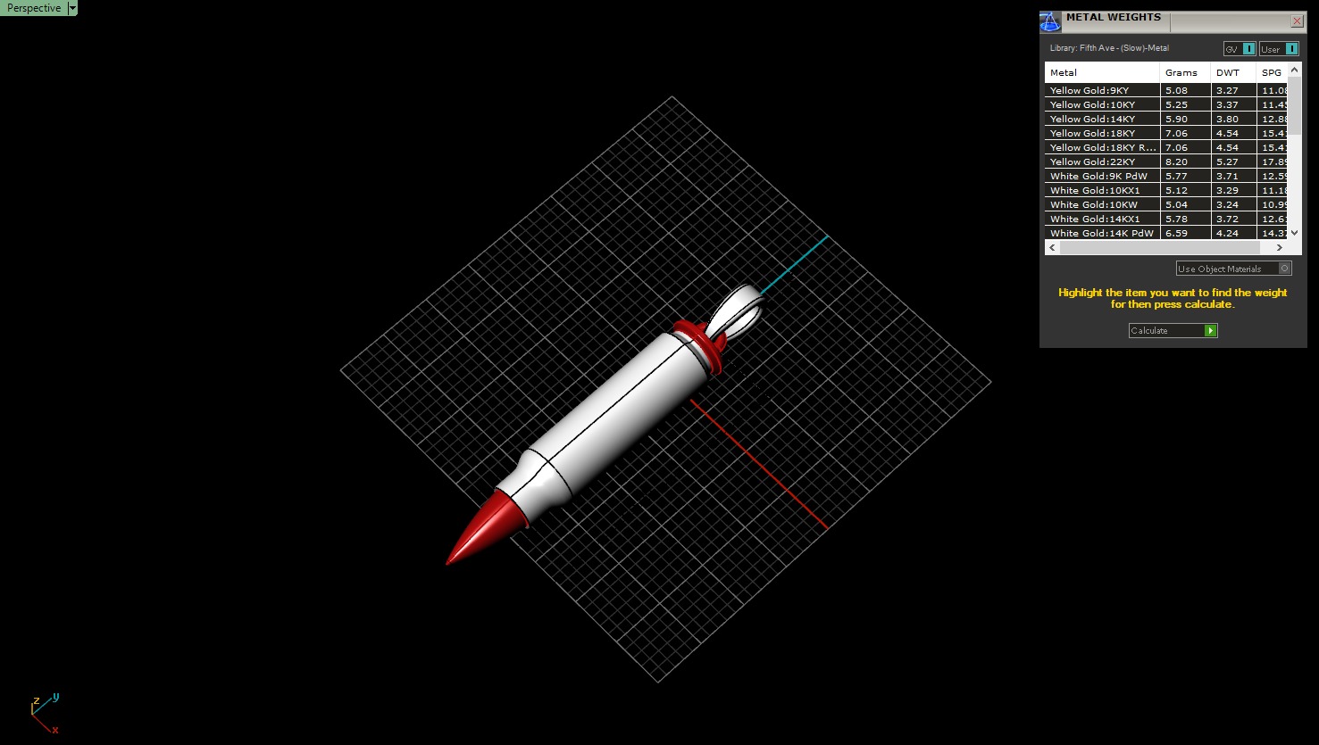 Bullet pendant empty inside model 945 3D print model_3