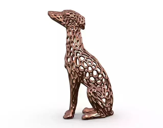 Italian Greyhound Voronoi Style 